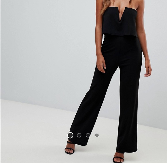 ASOS Pants - Girl in mind BANDEAU black jumpsuit